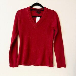 NWT Banana Republic Wool Rabbit Hair Blend Sweater Sz Small Fits 2-4 RED SOFT